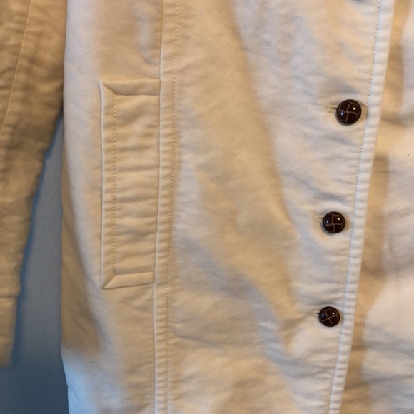 GAP Coat Jacket SZ M Pea Coat Cream - Picture 2 of 9